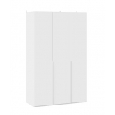 Шкаф для одежды Порто 580 с 3 глухими дверями (Белый Жемчуг, Белый софт)